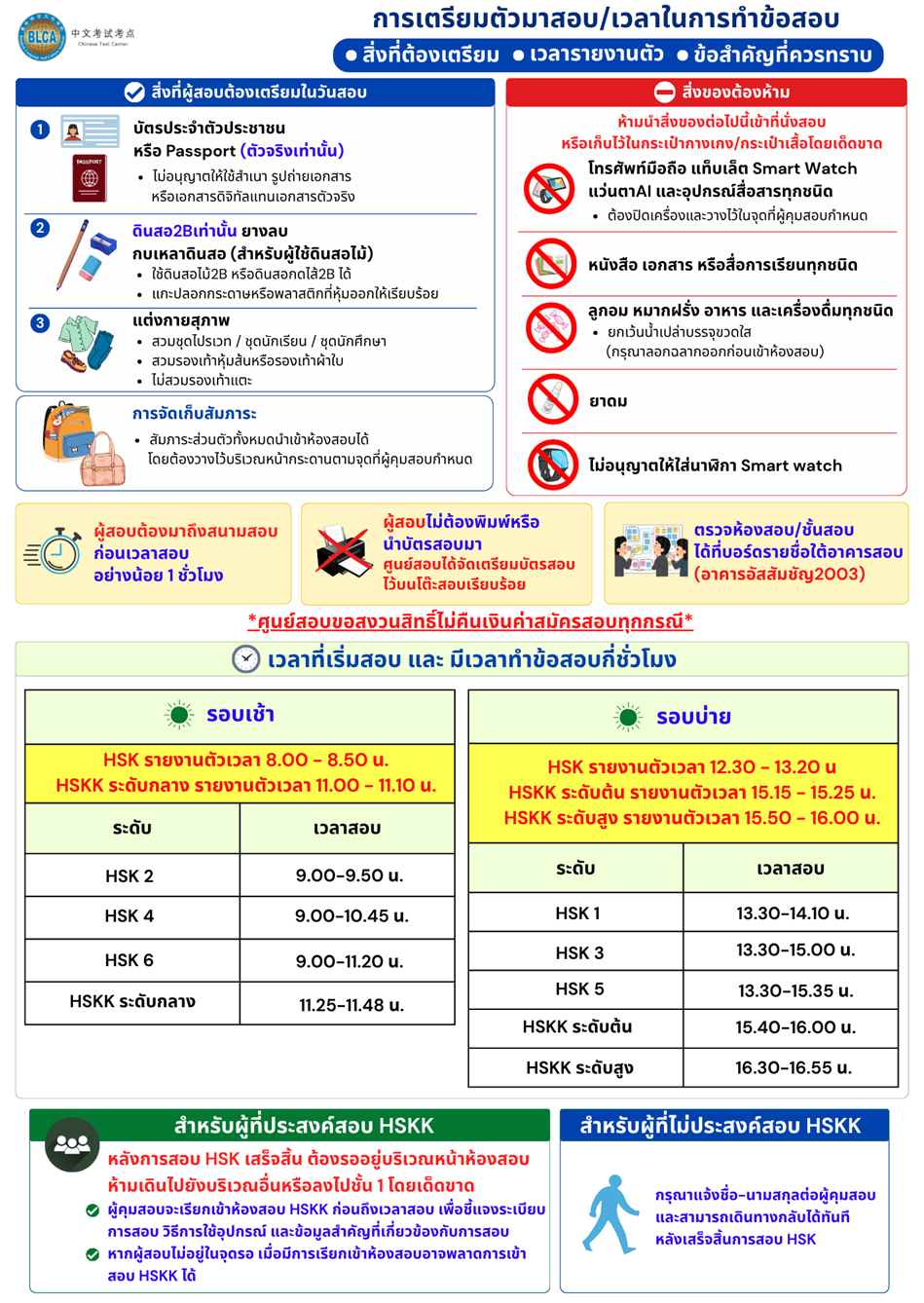 การเตรียมตัวมาสอบ สิ่งที่ต้องเตรียมมาสอบ HSK+HSKK (Paper based test สอบที่สนามสอบ)